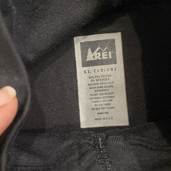 REI Lightweight Half-Zip Base Layer Women's Black Quarter-Zip Pullover SZ XL - Picture 4 of 5